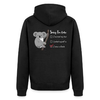 Désolé j'ai vu un Koala Australia Animal Zoo - Veste à capuche bio Premium Unisexe - noir - Dos - Nico (187cm)