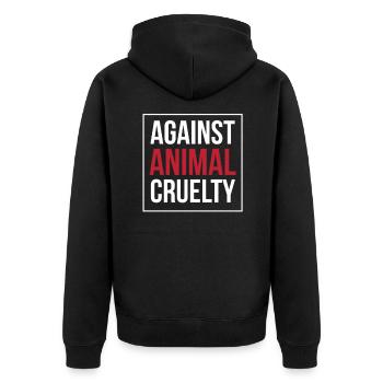 Contre la cruauté envers les animaux Bien-être animal Cadeau Amour des animaux - Veste à capuche bio Premium Unisexe - noir - Dos - Nico (187cm)