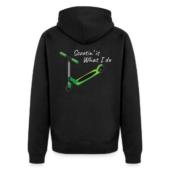Scooter Riding Is What I Make Scooter Gift - Unisex Premium Organic Zip Hoodie - black - Back - Nico (187cm)