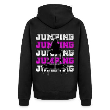 Jumping trampoline Fitness Sport à la mode - Veste à capuche bio Premium Unisexe - noir - Dos - Nico (187cm)