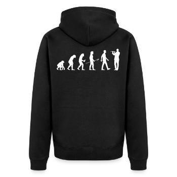 Flûtiste cadeau joueur de flûte traversière Evolution Man - Veste à capuche bio Premium Unisexe - noir - Dos - Nico (187cm)