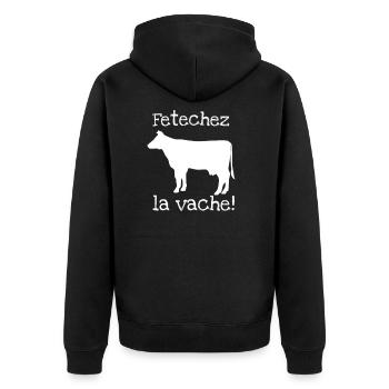 Fetchez la Vache - Veste à capuche bio Premium Unisexe - noir - Dos - Nico (187cm)