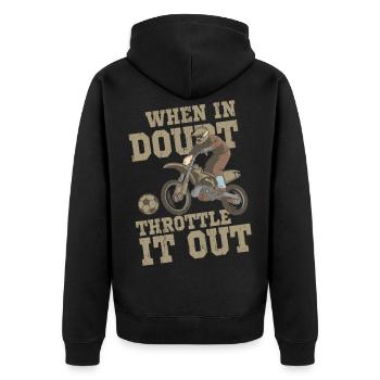 Motoball Gib Gaz Avec Motocross Moto Ball Cadeau - Veste à capuche bio Premium Unisexe - noir - Dos - Nico (187cm)