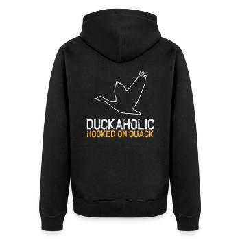 Oiseau charlatan canard poussins canard étang amoureux des animaux - Veste à capuche bio Premium Unisexe - noir - Dos - Nico (187cm)