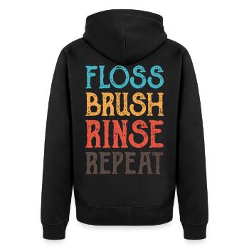 Dentiste dentiste cadeau assistant dentaire - Veste à capuche bio Premium Unisexe - noir - Dos - Nico (187cm)