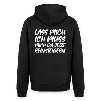 Laisse-moi J’ai besoin de moi Maintenant - Veste à capuche bio Premium Unisexe - noir - Dos - Nico (187cm)