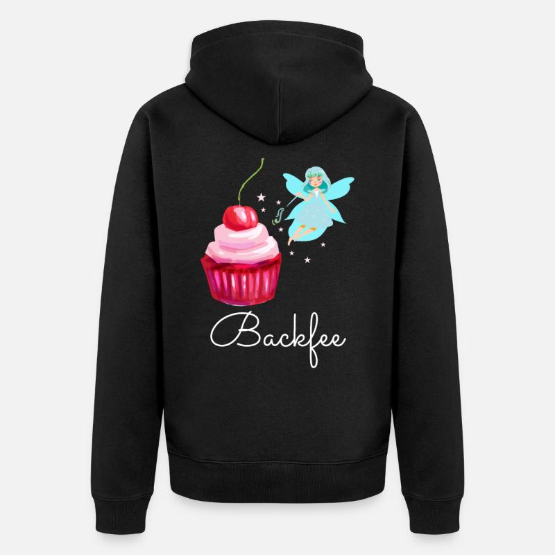 Backfee Backen Bäcker Kuchen Cupcake Fee Törtchen - Unisex Premium Bio Zip Hoodie - Schwarz