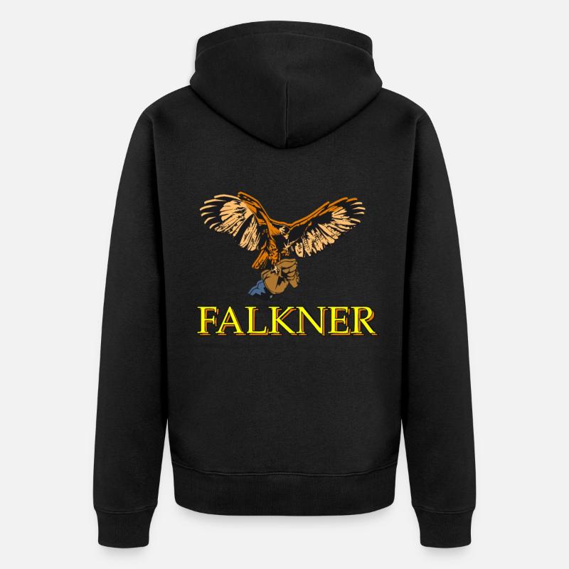 Falkner Falknerei Beizjagd Greifvogel Greif - Veste à capuche bio Premium Unisexe - noir