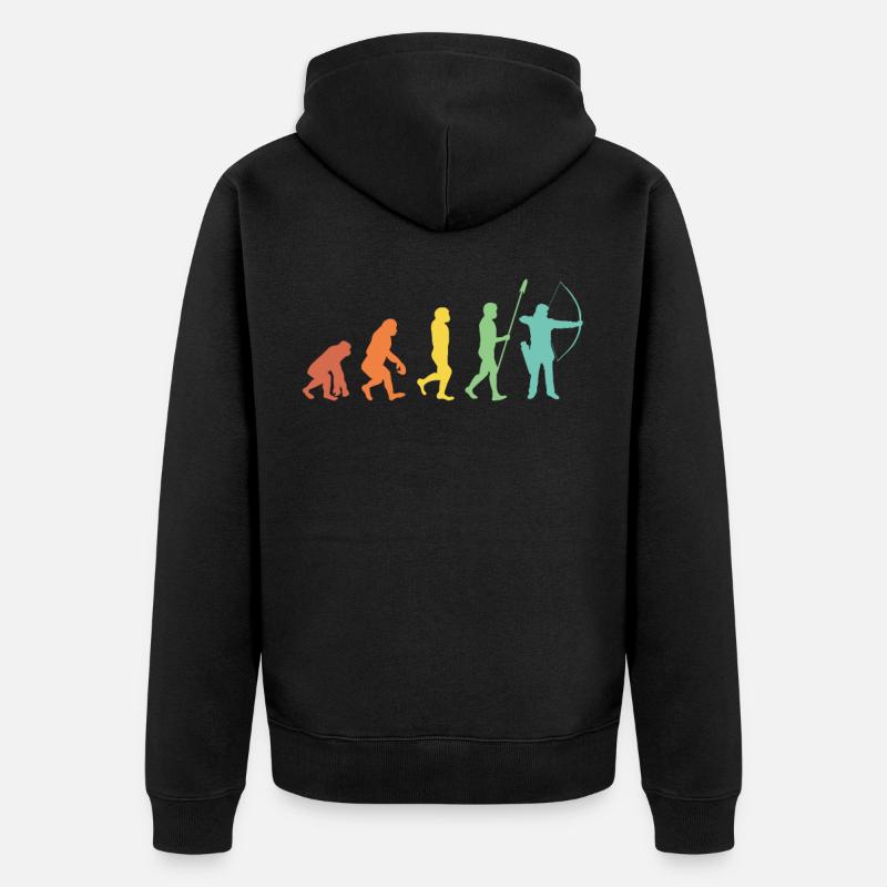 Evolution Bogenschießen Bogenschütze Pfeil Bogen - Veste à capuche bio Premium Unisexe - noir