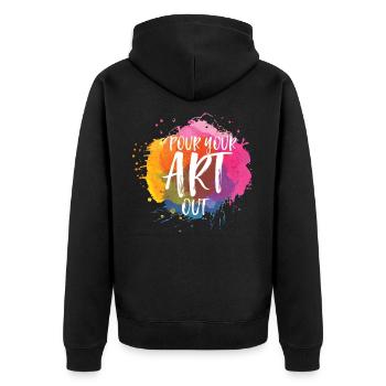 Art Artist Couleur Art Painter Peinture Peinture Peinture - Veste à capuche bio Premium Unisexe - noir - Dos - Nico (187cm)