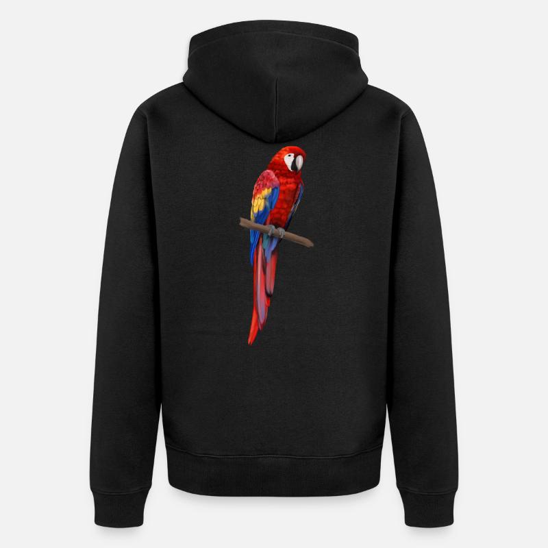 Perroquet - Perroquet Ara - Veste à capuche bio Premium Unisexe - noir