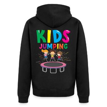 Jumping Kids Trampoline Enfants Jumpen Fitness - Veste à capuche bio Premium Unisexe - noir - Dos - Nico (187cm)