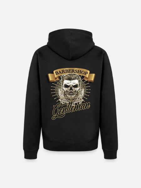 Barbershop Barber Barber Hairdressing Gentleman Salon - Uniseks Premium bio ziphoodie - zwart