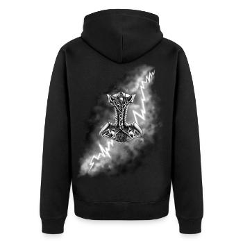 Marteau de Thor - Veste à capuche bio Premium Unisexe - noir - Dos - Nico (187cm)