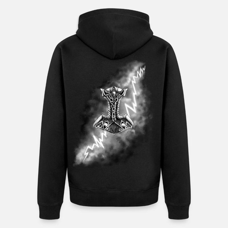 Marteau de Thor - Veste à capuche bio Premium Unisexe - noir