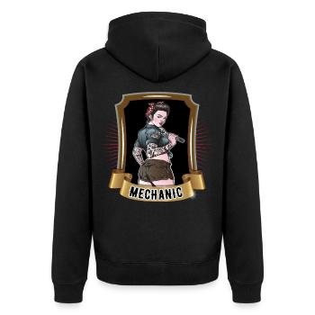 Vis mécanique - Veste à capuche bio Premium Unisexe - noir - Dos - Nico (187cm)