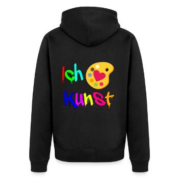 I love art artist paints painting painters - Unisex Premium Organic Zip Hoodie - black - Back - Nico (187cm)