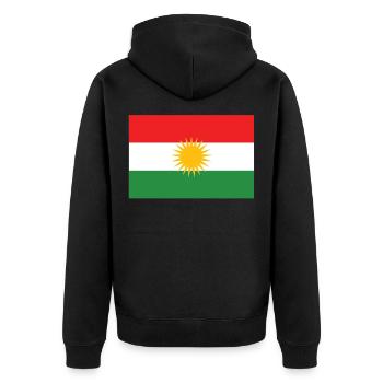 Kurdistan Kurdistan Kurdisch Drapeau Kurde - Veste à capuche bio Premium Unisexe - noir - Dos - Nico (187cm)