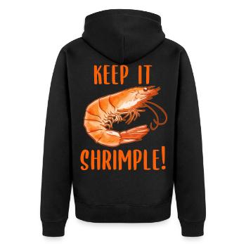 Gardez-le crevettes! Amateurs de fruits de mer - Veste à capuche bio Premium Unisexe - noir - Dos - Nico (187cm)
