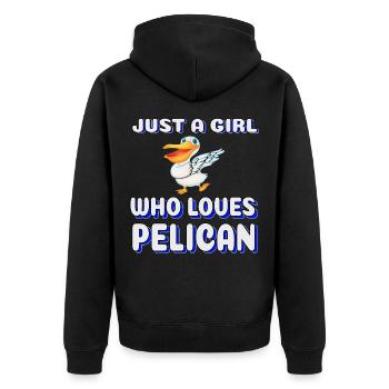 Pelican pelican dance - Veste à capuche bio Premium Unisexe - noir - Dos - Nico (187cm)