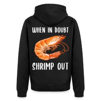 En cas de doute Crevettes dehors! Amateurs de crevettes crustacés - Veste à capuche bio Premium Unisexe - noir - Dos - Nico (187cm)