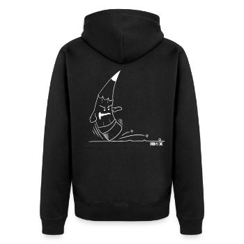Pencil Pencil Gaming Sketchbook Instagram - Unisex Premium Organic Zip Hoodie - black - Back - Nico (187cm)