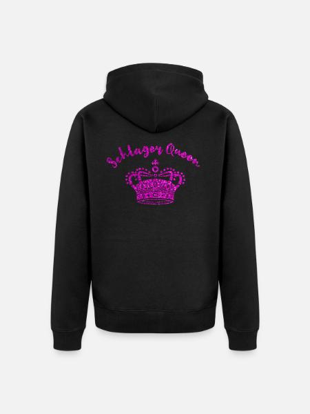Schlager Queen - Unisex Premium Bio Zip Hoodie - Schwarz