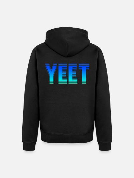 YEET - Unisex Premium Bio Zip Hoodie - Schwarz