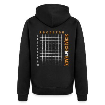 Scratch My Back back scratch playing field massage - Unisex Premium Organic Zip Hoodie - black - Back - Nico (187cm)