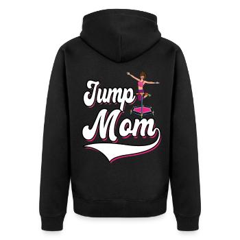 Saut mère maman trampoline sport - Veste à capuche bio Premium Unisexe - noir - Dos - Nico (187cm)