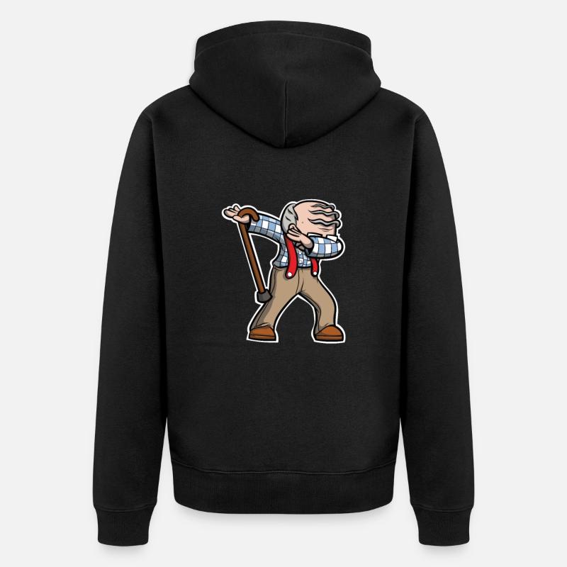 Cool Dabbing bedstefar Dab Dancing - Premium økologisk unisex-hættejakke - sort