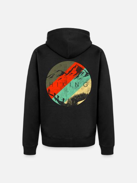 Mountaineering hiking climbing bouldering mountain climbing - Unisex Premium Organic Zip Hoodie - black