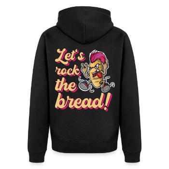 Let's Rock The Bread Bakers Bread Bakery - Veste à capuche bio Premium Unisexe - noir - Dos - Nico (187cm)