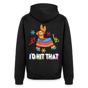 Pinata Mexique anniversaire cadeau de fête - Veste à capuche bio Premium Unisexe - noir - Dos - Nico (187cm)