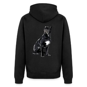 Cane Corso Molosser Mastiff Italien - Veste à capuche bio Premium Unisexe - noir - Dos - Nico (187cm)