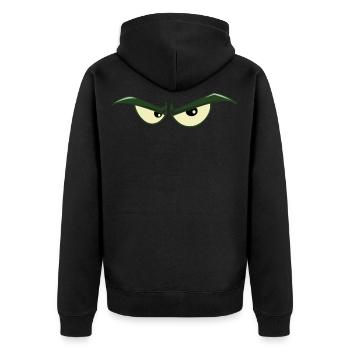 Mauvais regard T-shirt &sweat à capuche - yeux verts, mauvais yeux - Veste à capuche bio Premium Unisexe - noir - Dos - Nico (187cm)