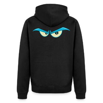 Mauvais regard T-shirt &sweat à capuche - yeux bleus, mauvais yeux - Veste à capuche bio Premium Unisexe - noir - Dos - Nico (187cm)