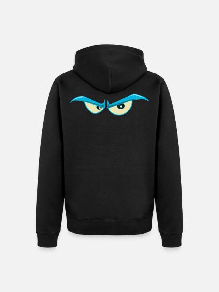 Evil Eye T Shirt & Hoodie - Blauw, Evil Eyes - Uniseks Premium bio ziphoodie - zwart