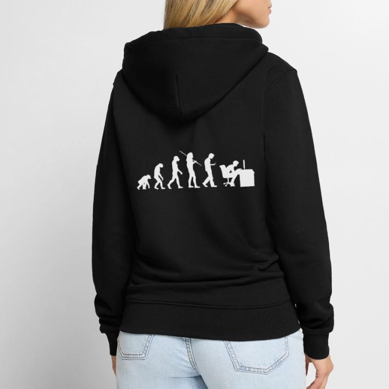 Evolution - Generation Smombie Nerd Unisex Premium Bio Zip Hoodie