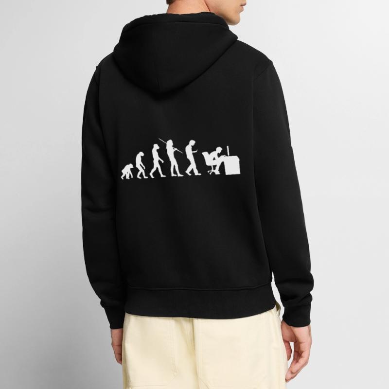 Evolution - Generation Smombie Nerd Unisex Premium Bio Zip Hoodie