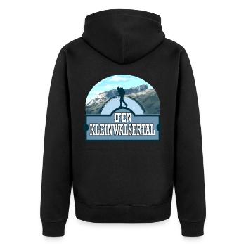 Ifen Kleinwalsertal Walsertal Allgäu Alpen - Unisex Premium Organic Zip Hoodie - black - Back - Nico (187cm)