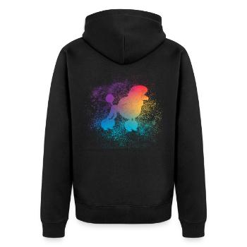 Dog Lover Poodle Love Cute Dog Love Bes - Unisex Premium Organic Zip Hoodie - black - Back - Nico (187cm)