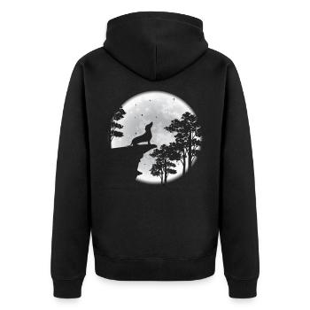 Dog Lover Teckel Moon Nature Meilleur Buddy Dog - Veste à capuche bio Premium Unisexe - noir - Dos - Nico (187cm)