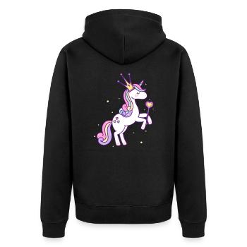 Unicorn Princess Crown Star Staff chaussures rose - Veste à capuche bio Premium Unisexe - noir - Dos - Nico (187cm)