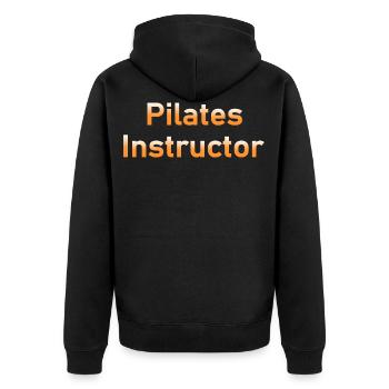 Instructeur de Pilates - le T-shirt du formateur de Pilates - Veste à capuche bio Premium Unisexe - noir - Dos - Nico (187cm)