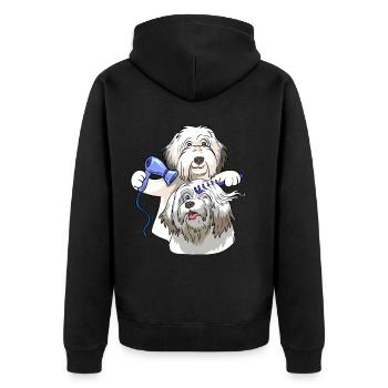 Toiletteuse pour chiens Coiffeur pour chiens Bobtail Pet Toiletteuse - Veste à capuche bio Premium Unisexe - noir - Dos - Nico (187cm)