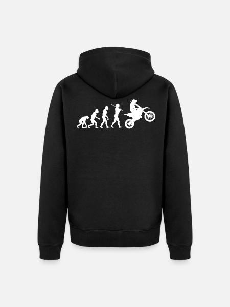 Bikers evolution - Unisex Premium Organic Zip Hoodie - black
