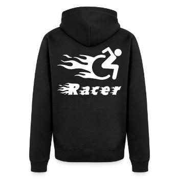 Handicap humour noir handicap en fauteuil roulant - Veste à capuche bio Premium Unisexe - noir - Dos - Nico (187cm)