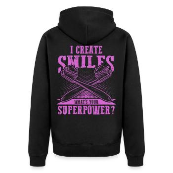 Dentiste smile - Veste à capuche bio Premium Unisexe - noir - Dos - Nico (187cm)