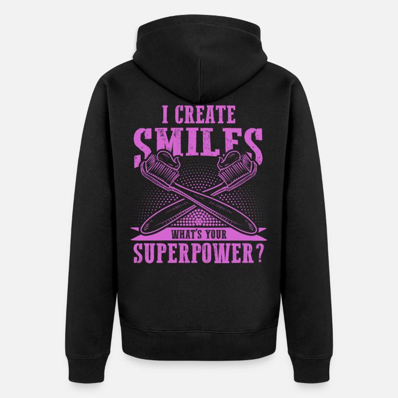 Dentiste smile - Veste à capuche bio Premium Unisexe - noir